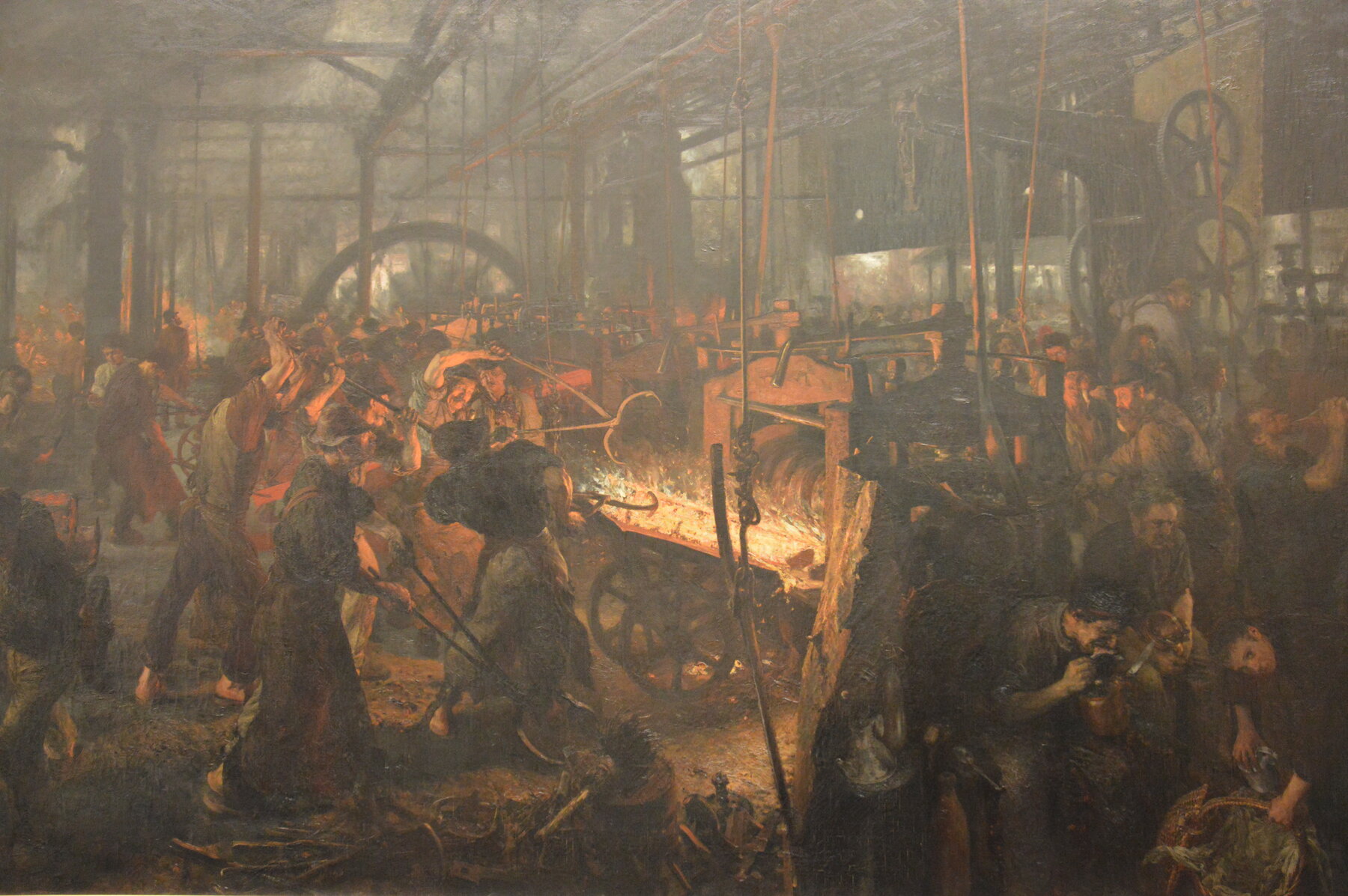 Adolph Menzel. *The Iron Rolling Mill (Modern Cyclopes)*. (1872-1875)