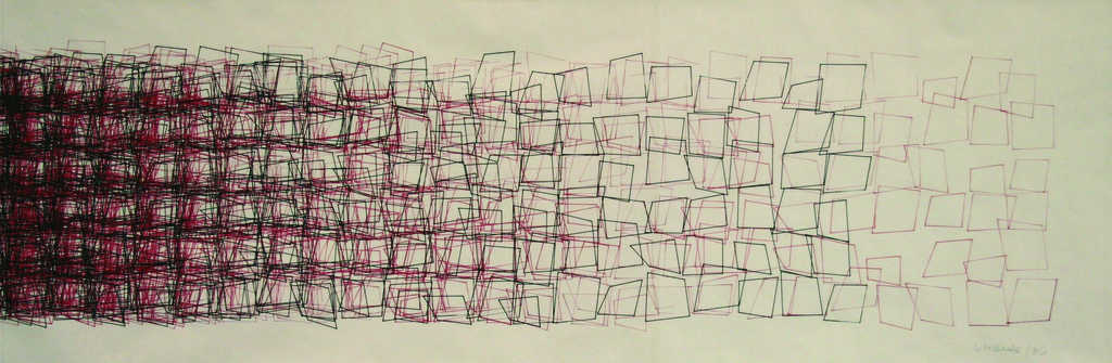 Vera Molnar. *Structures de quadrilatères*. (1974)